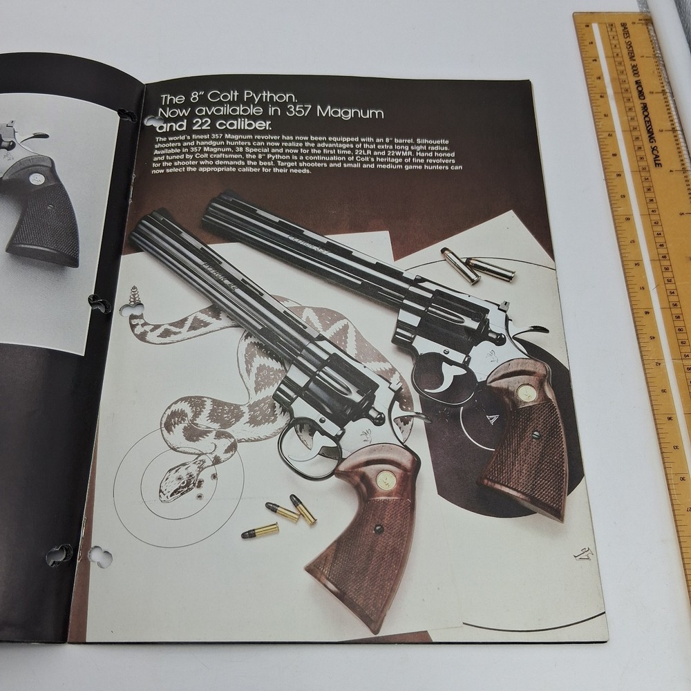 Vintage 1981 COLT FIREARMS 24 Page Catalog Dragoons Navy Python Army Diamondback