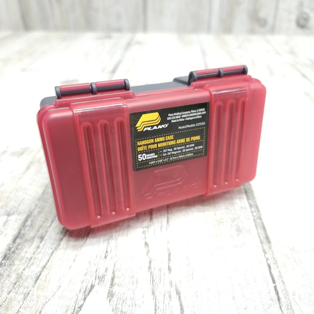 2 PK- Plano 50 Count Handgun Ammo Box Hard Case .357 & .38 Ammunition Storage