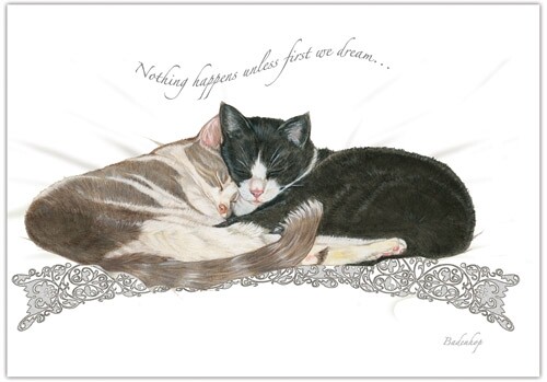 Cats Yin and Yang Blank Note Card
