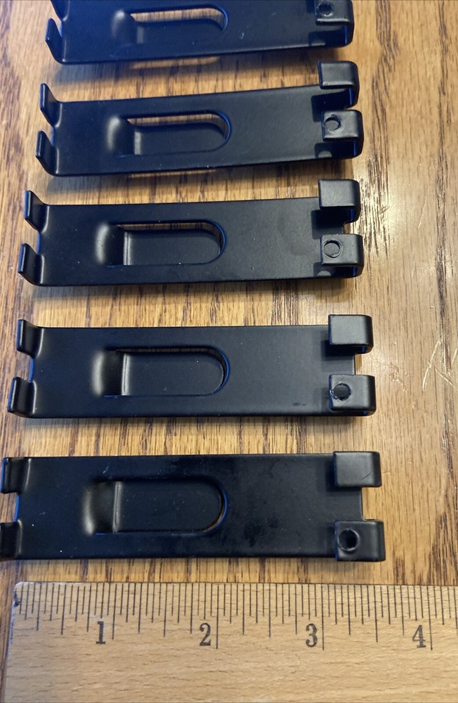 Black Grid Panel Notch Hooks Set Of 5 Five