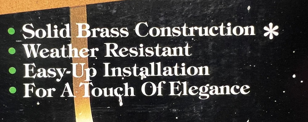 NOS Easy Up - D’élègance Solid Brass Vertical Style Mailbox Vintage