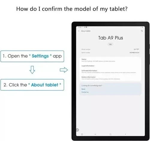 2 Pack Screen Protector for Samsung Galaxy Tab A9 Plus 11 Inch 2023