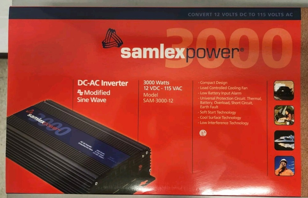 Samlex Power SAM-3000-12 3000W Modified Sine Wave Power Inverter
