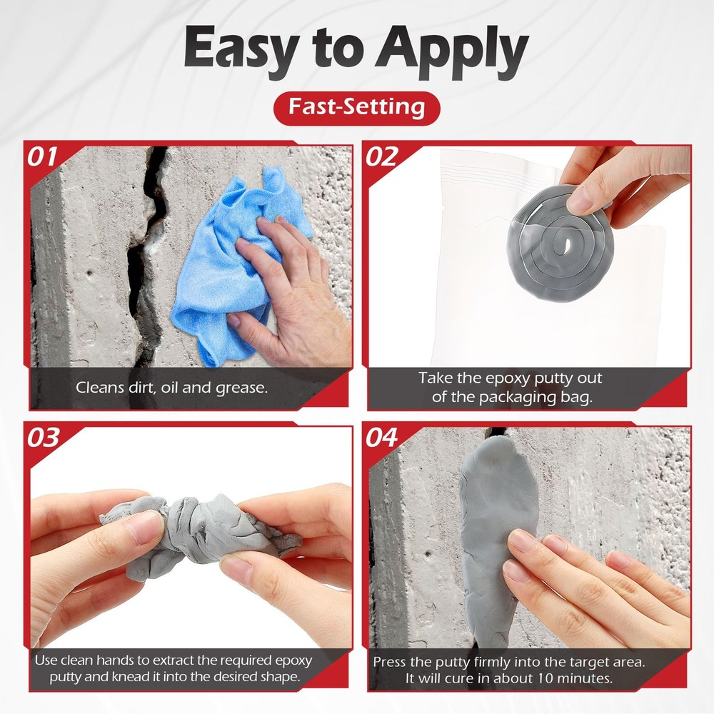 ElectricWise Moldable Silicone Putty, Non Hardening Multi Purpose Duct Grey