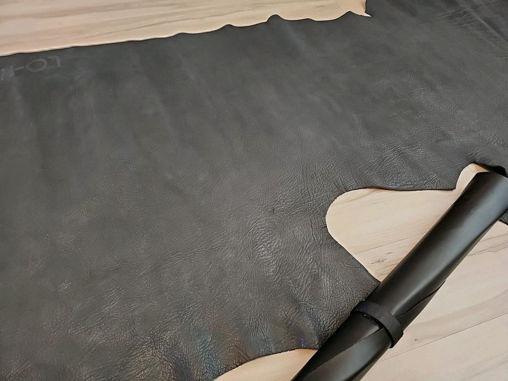 5-6oz MIDNIGHT BLUE_BLACK SHRUNKEN FULL GRAIN LEATHER HIDE PANEL,SHEET 17+sq