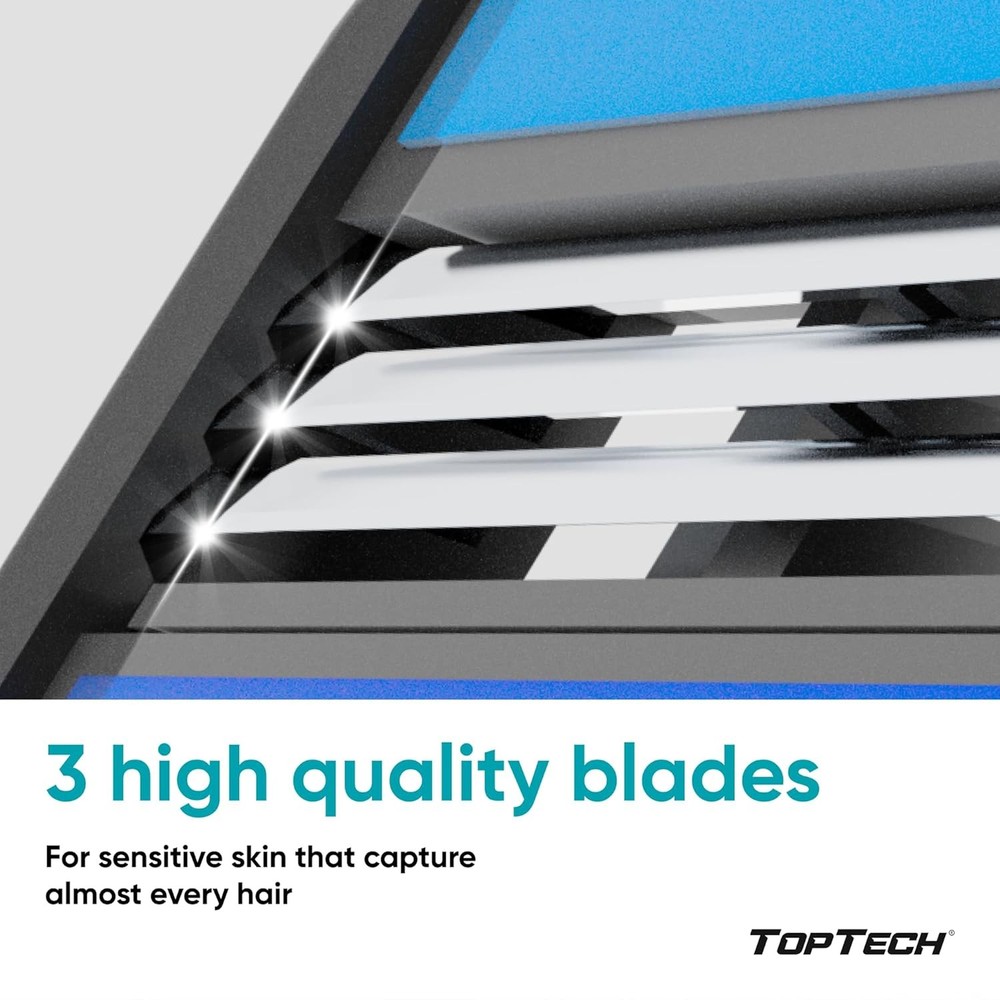 Replaceable Cartridges for Manual Shaving Razor - 3-Blade Technology Refills