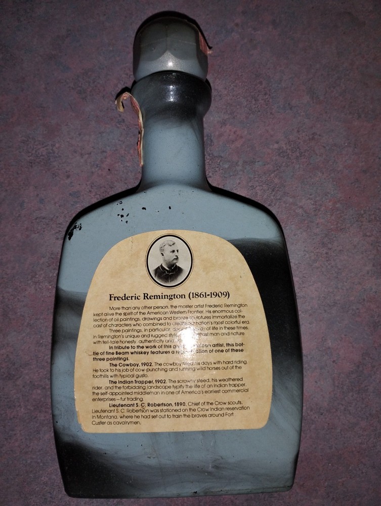 Beam Whiskey Bottle Man On Horse EMPTY bottle