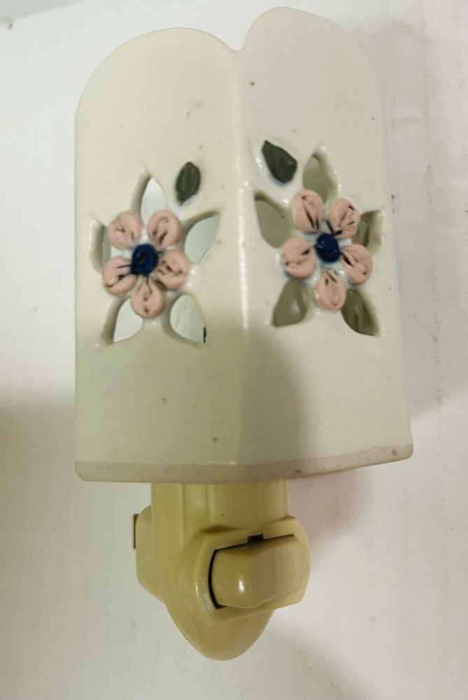 Vintage Studio Pottery Night Light On/Off Switch By Wild Rose Pottery