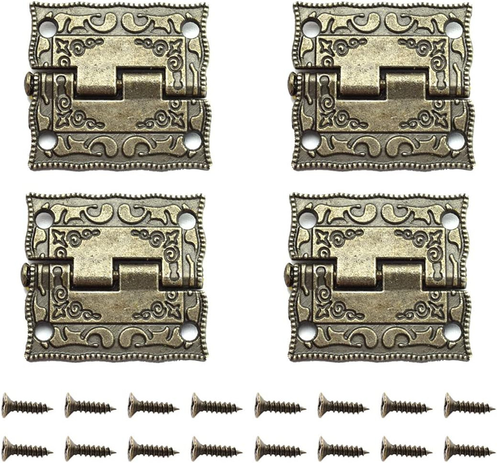 Antique Bronze Decorative Hinges Pattern Carved Design Butt Folding Hinge with S