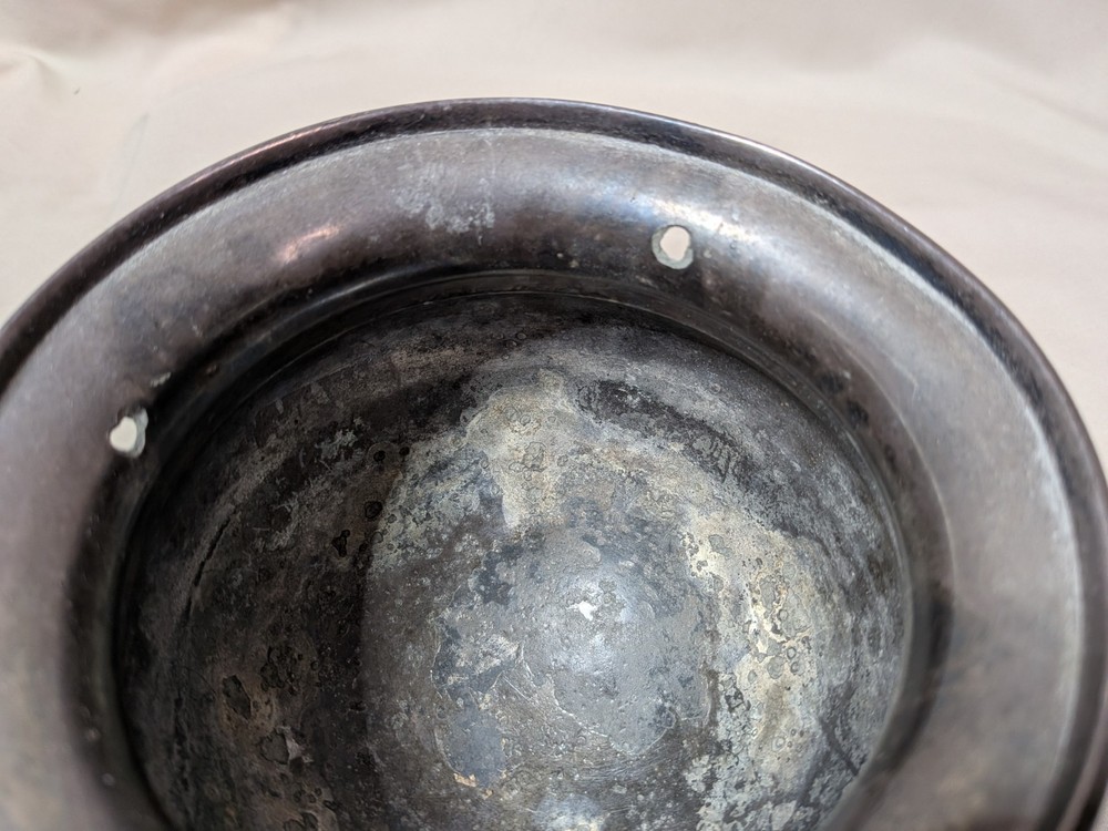 Silver Plate Victorian Floral Salt Cellar - READ