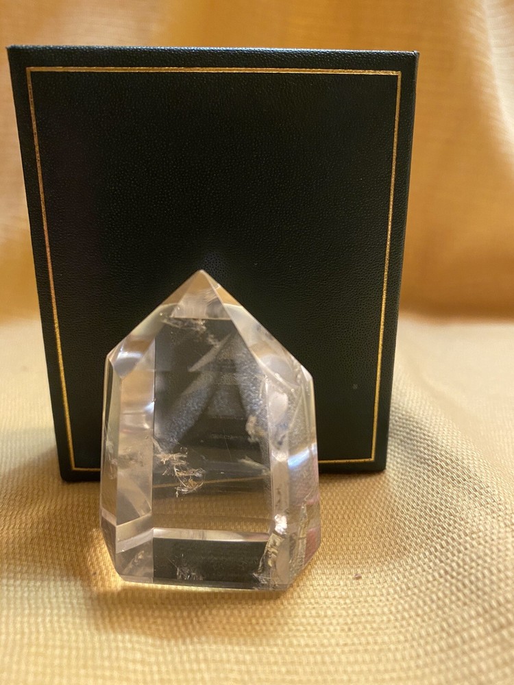 Polished quartz crystal mineral