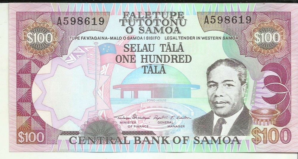 SAMOA 100 TALA 1990  P 30  UNC CONDITION. 9RW 27SET