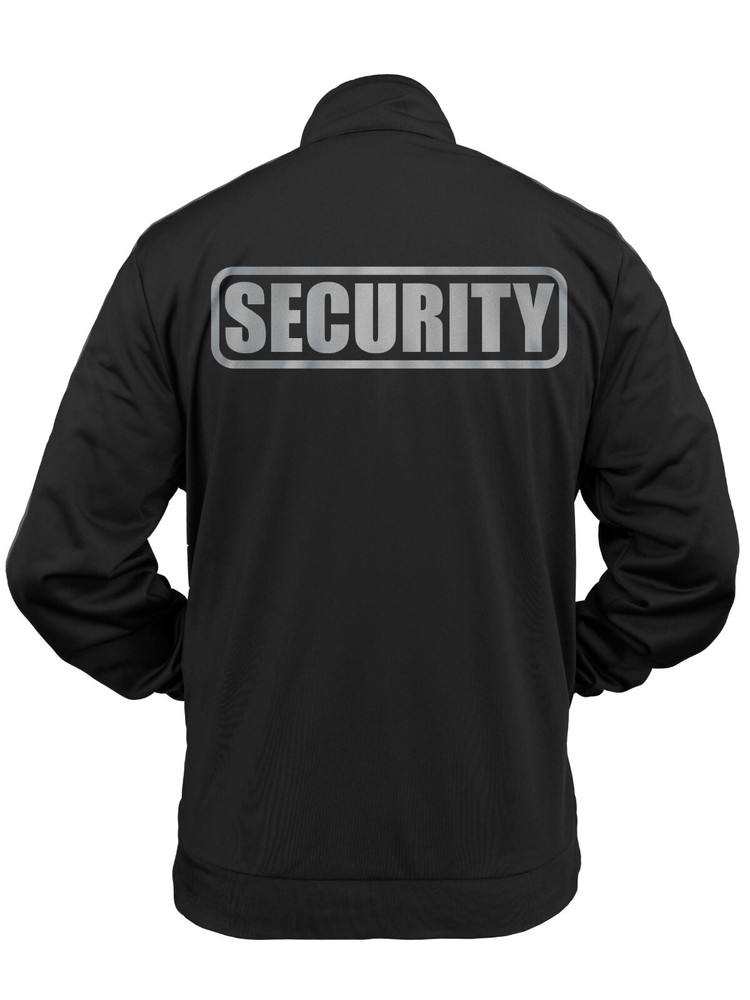 Security Track Jacket with Reflective Decorations Front and Back
