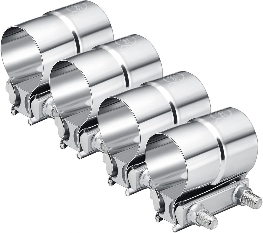 Secure 3.0'' Exhaust Clamp Set - Easy Install Stainless Steel Solution