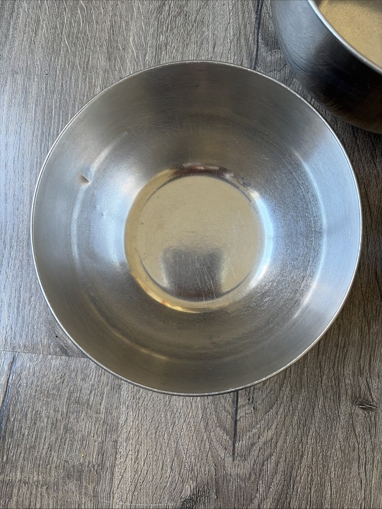 VTG Set/3 Farberware Stainless Nesting Mixing Batter Bowls 2 Thumb Ring