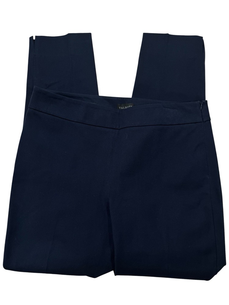 Talbots Chatham Side zip Ankle Pants Women’s size 8 Navy