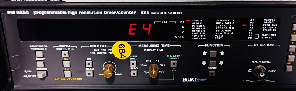 PHILIPS PM6654 PROGRAMMABLE FREQUENCY COUNTER W/OPTs (REF.: 873N)