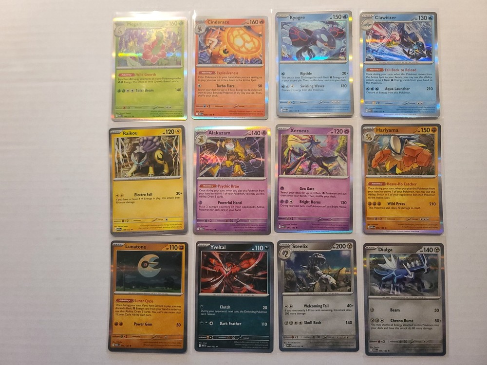 Pokemon Mega Evolution Rare Set  - 12 Total Foil Cards