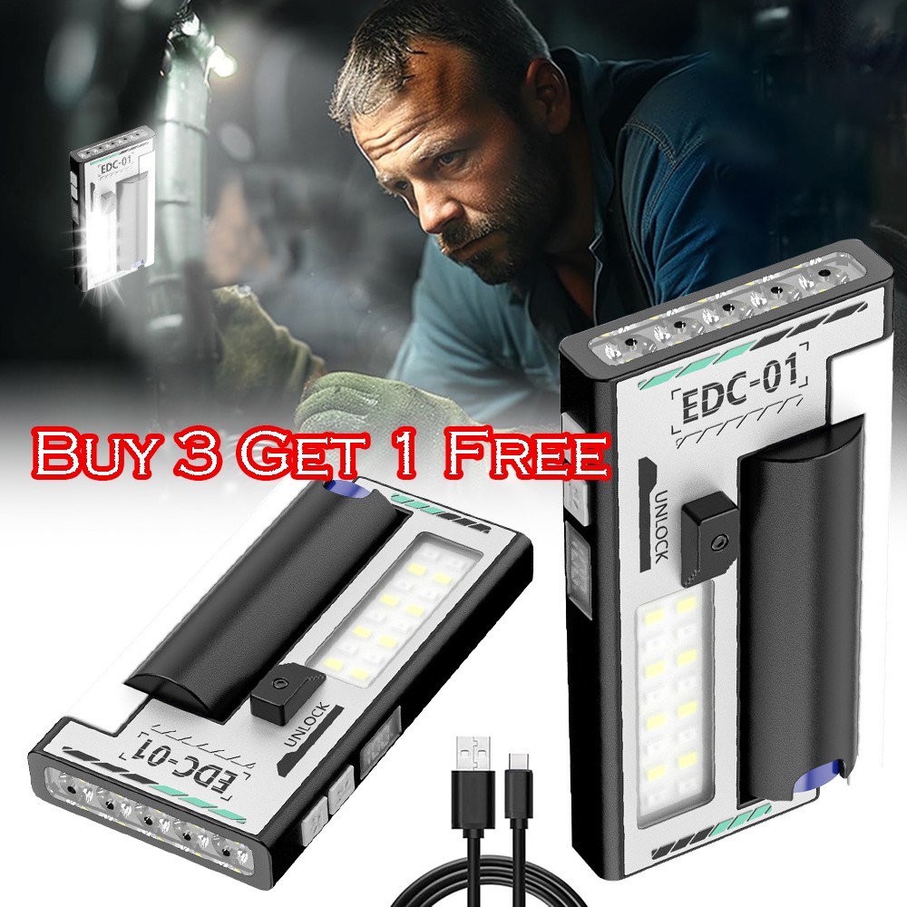 Mini Flashlight Rechargeable LED Small Flashlight Pocket Light EDC Work Light US