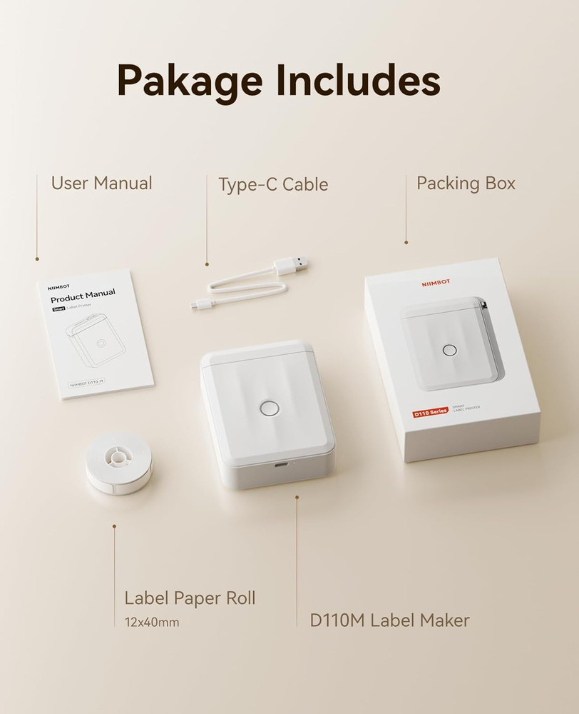 Label Maker Machine Bluetooth Label Printer for School Home Office Organization,