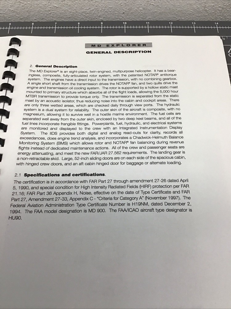 Boeing MD Explorer Helicopter Technical Description New QU-1