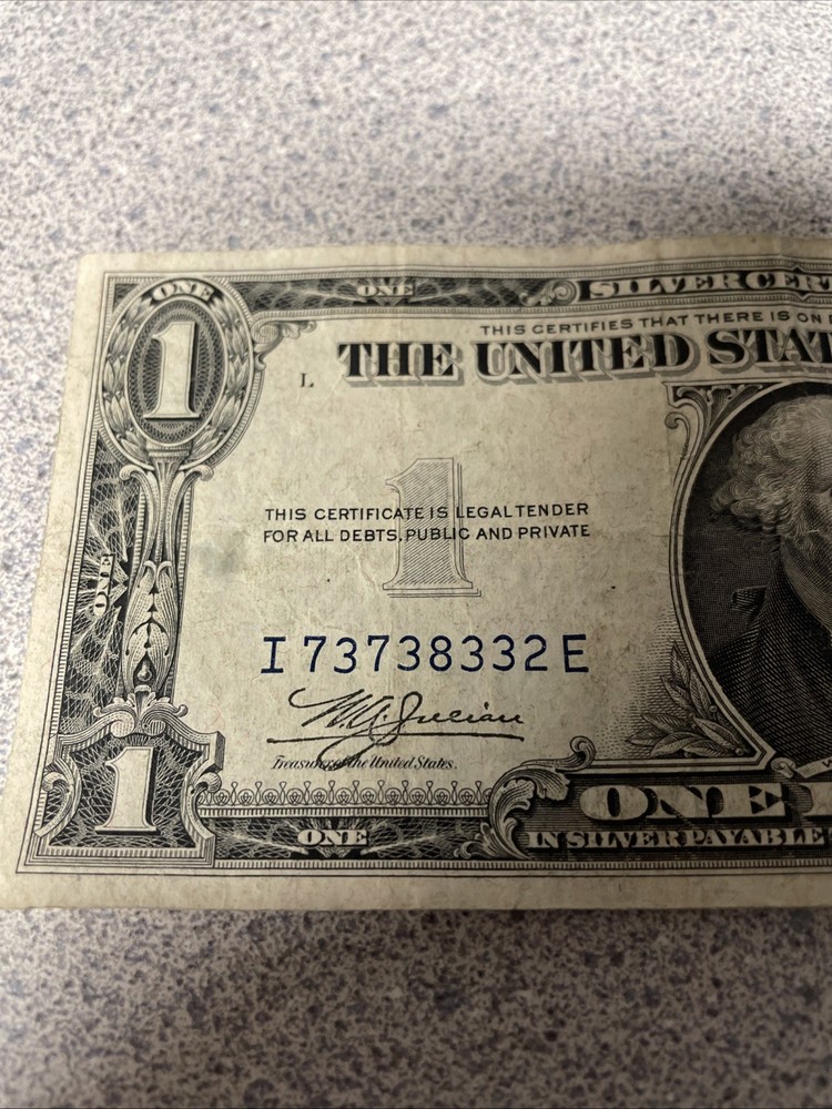 1935 series C Silver Certificate Dollar Bill