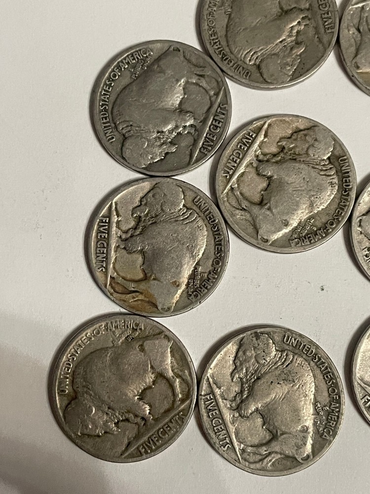 buffalo nickel lot 11 part date