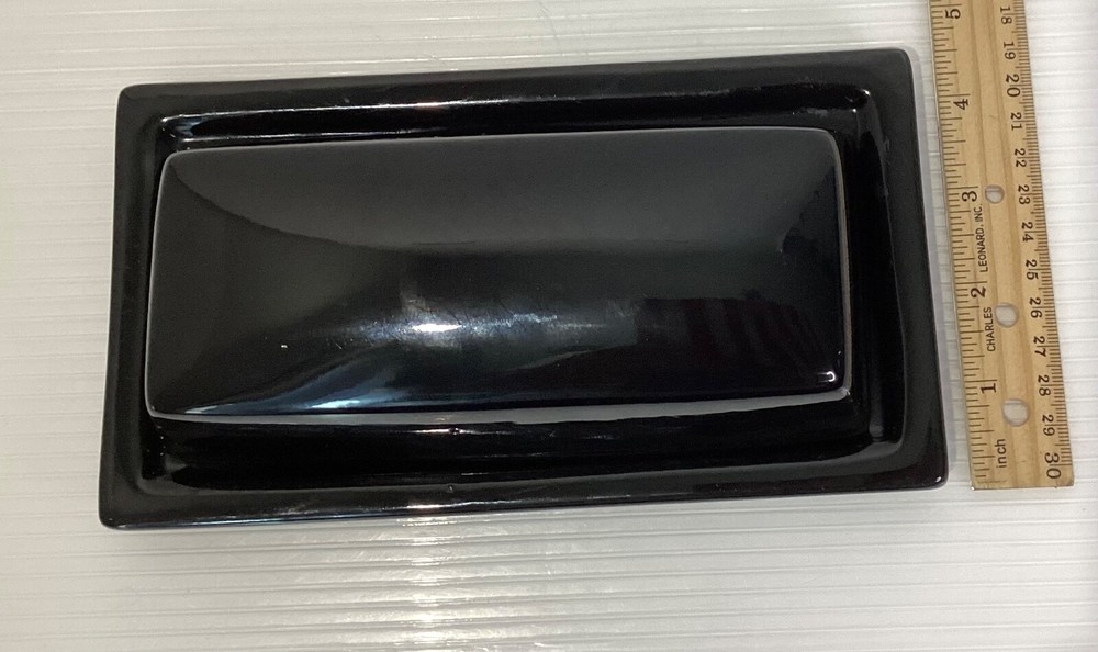 Oggi Butter Dish Ceramics Black