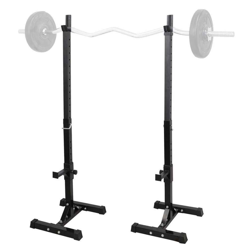 2pcs Adjustable Rack Standard Solid Steel Squat Stands Barbell Press Bench