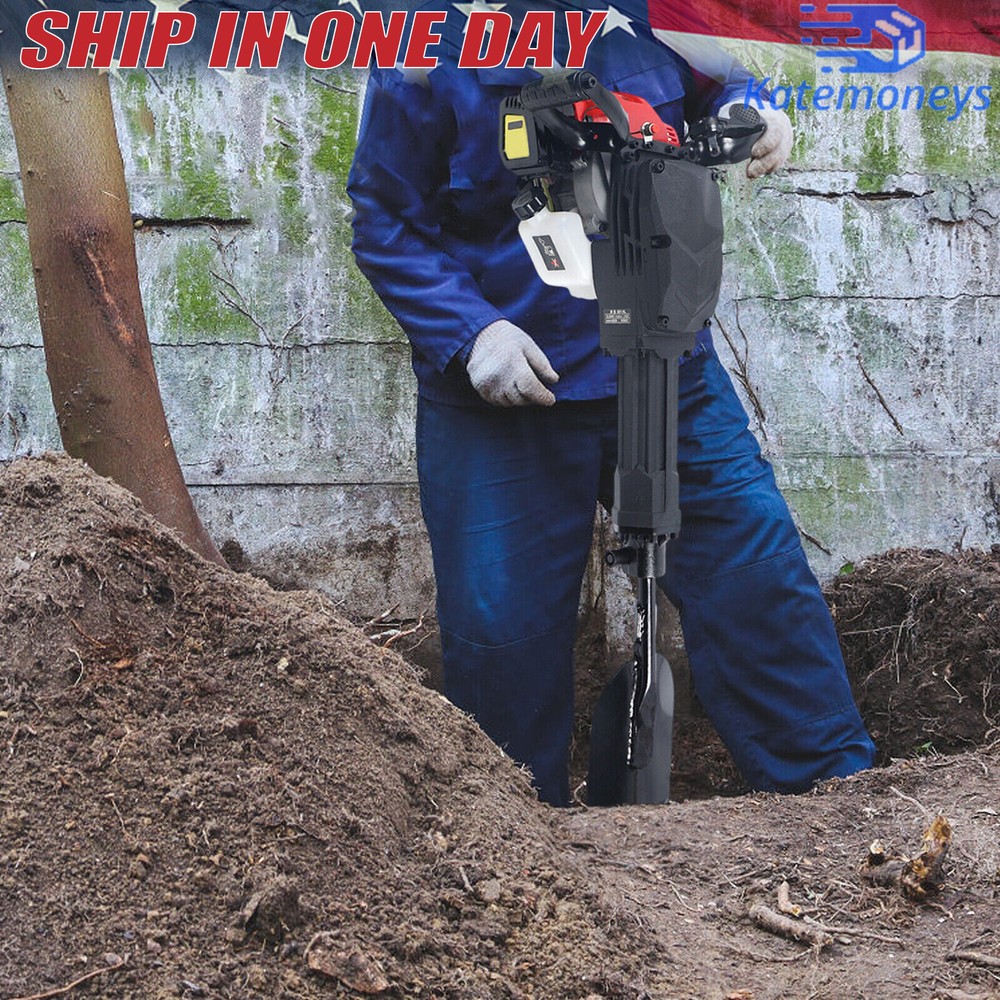 Handheld Trencher Digger Machine 52CC 2Stroke Garden Tree Digger Digging Machine