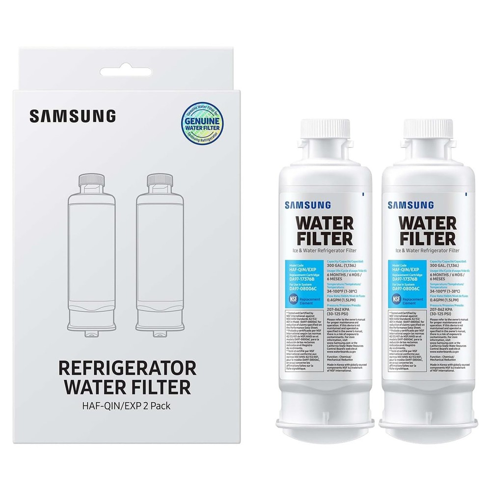Samsung DA97-17376B HAF-QIN/EXP Replacement Refrigerator Water Filter - 2 PACK