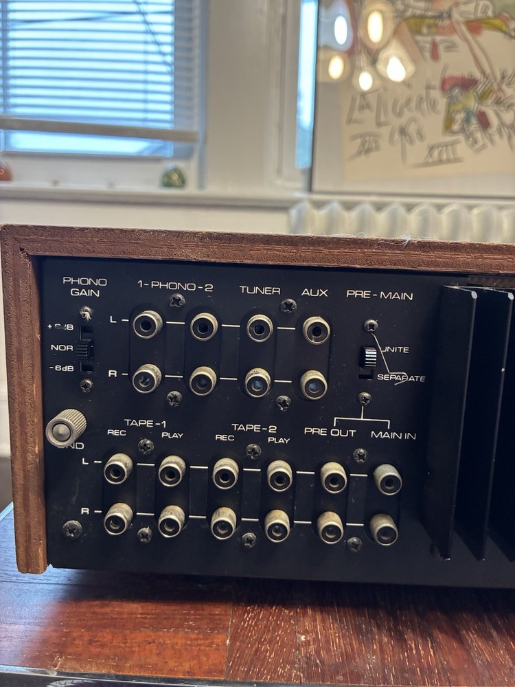 Vintage Onkyo A-7055 Solid State Stereo Pre-Main Amplifier 1970s Working