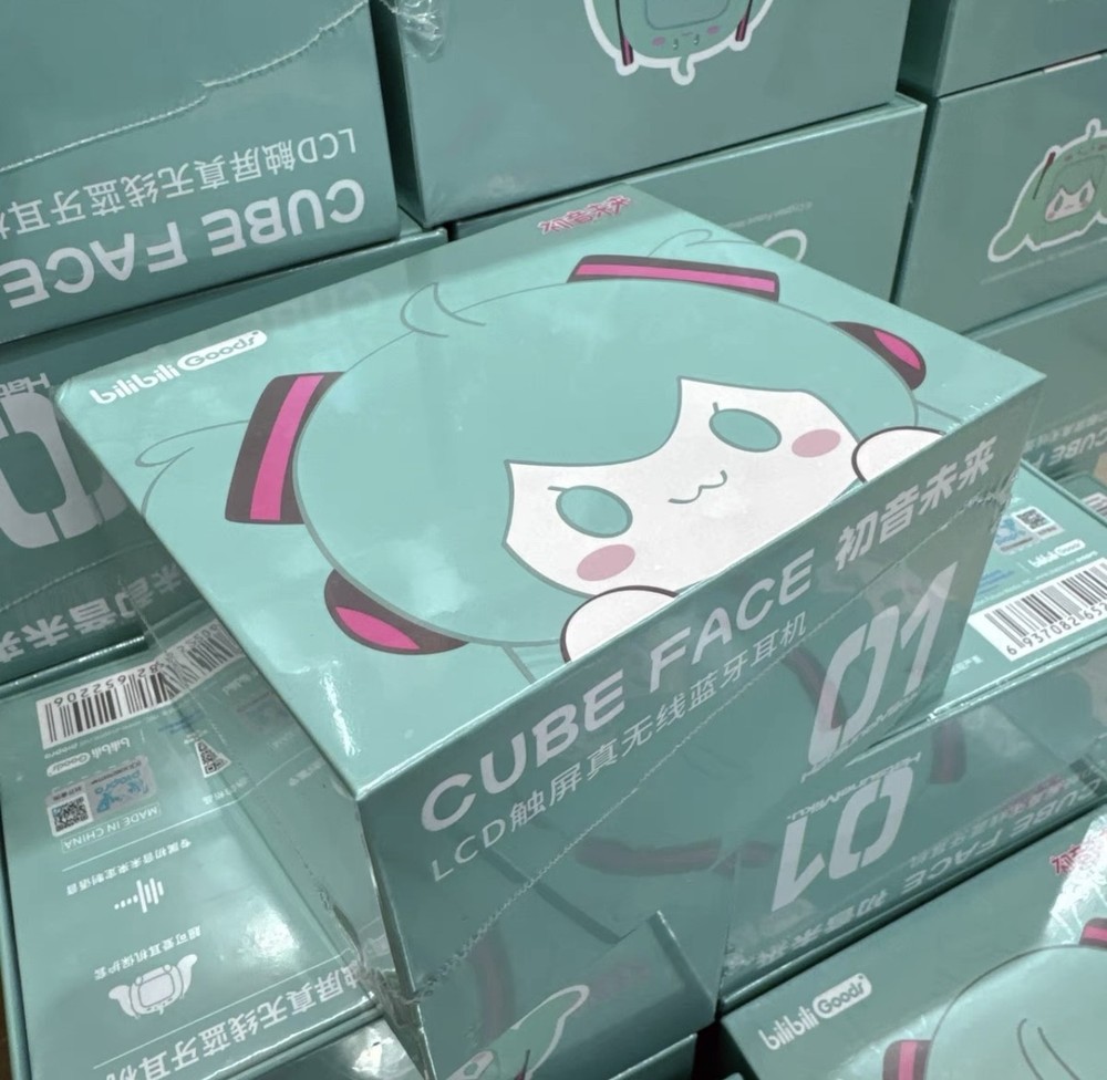 Anime Miku LCD Bluetooth Headphones Touch Screen Android Hatsune Earbuds