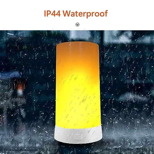 LED Flame Effect Light, Flame Lamp with Remote & Timer, USB Rechargeable 4 1pcs