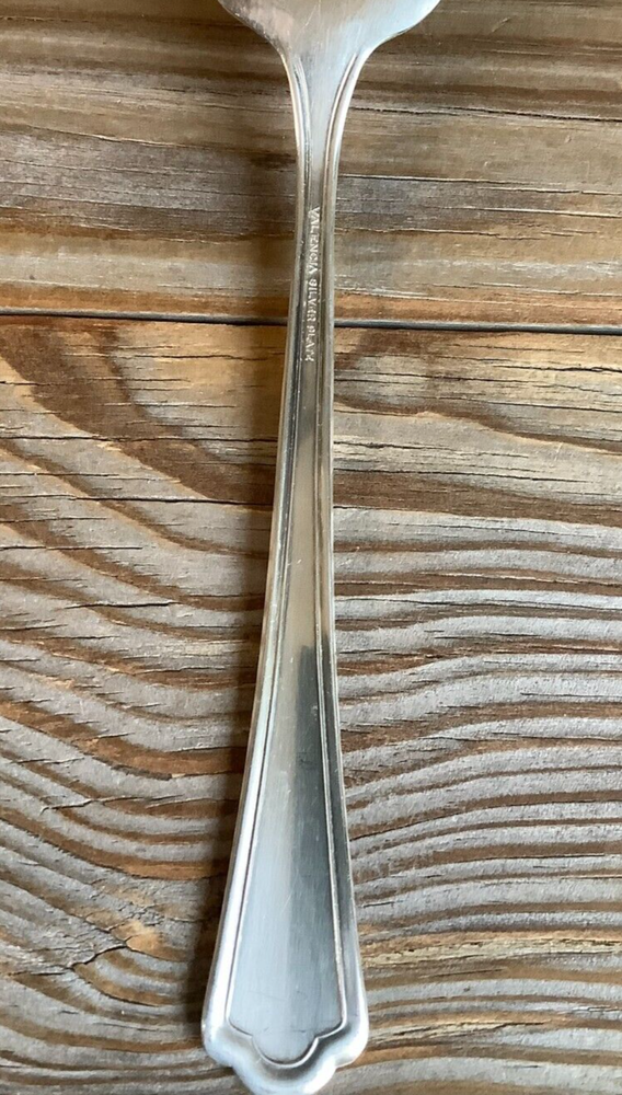 VALENCIA SILVER PLATE - (mid-cent) VALENCIA - COLD MEAT SERVING FORK - 8 5/8"