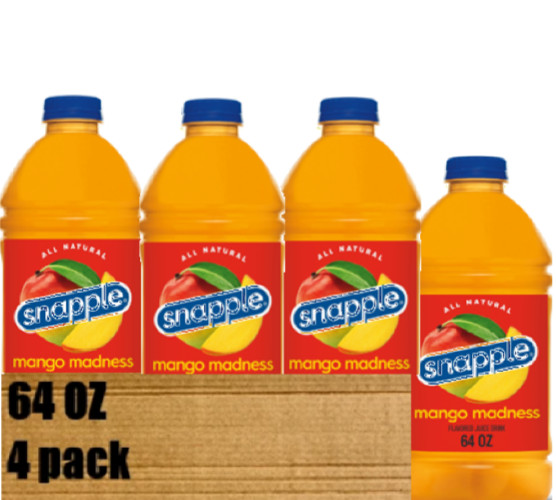 Snapple Mango Madness, 64 Fl oz, Bottle (4 Pack)