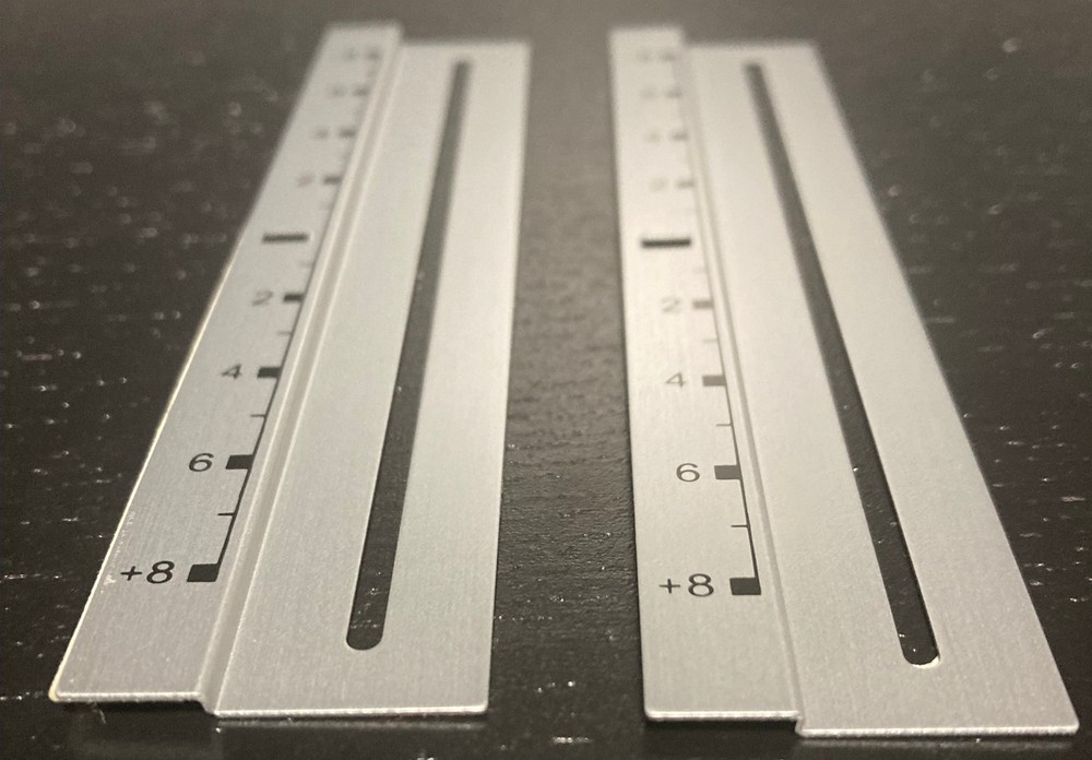 (1) TECHNICS TURNTABLE PITCH CONTROL REPLACEMENT STRIP ORIGINAL GREY/BLACK RARE