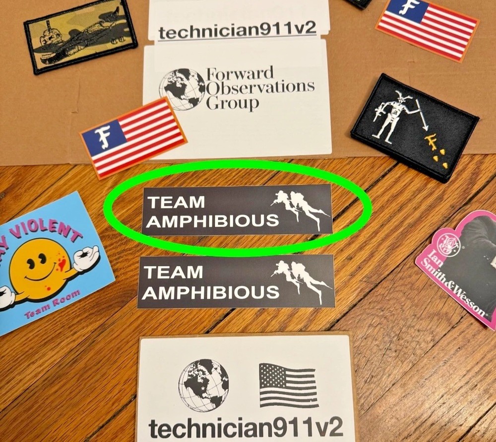 Forward Observations Group AMPHIBIOUS Sticker  - TEAM AMPHIBIOUS Large Sticker