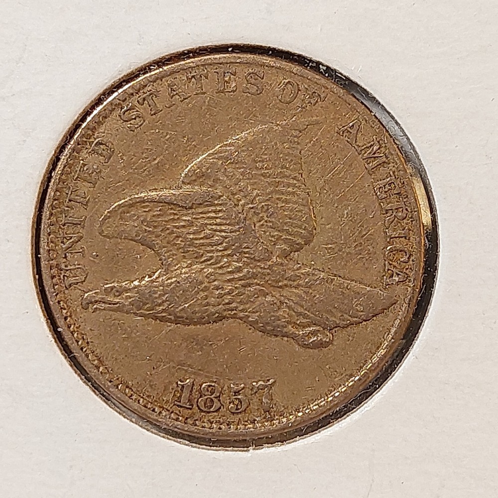 1857 FLYING EAGLE CENT VF NICE COIN 0705-7