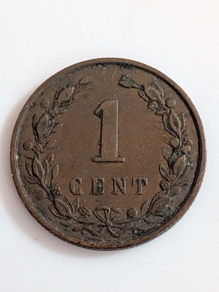 1900 Netherlands 1 Cent Small Date