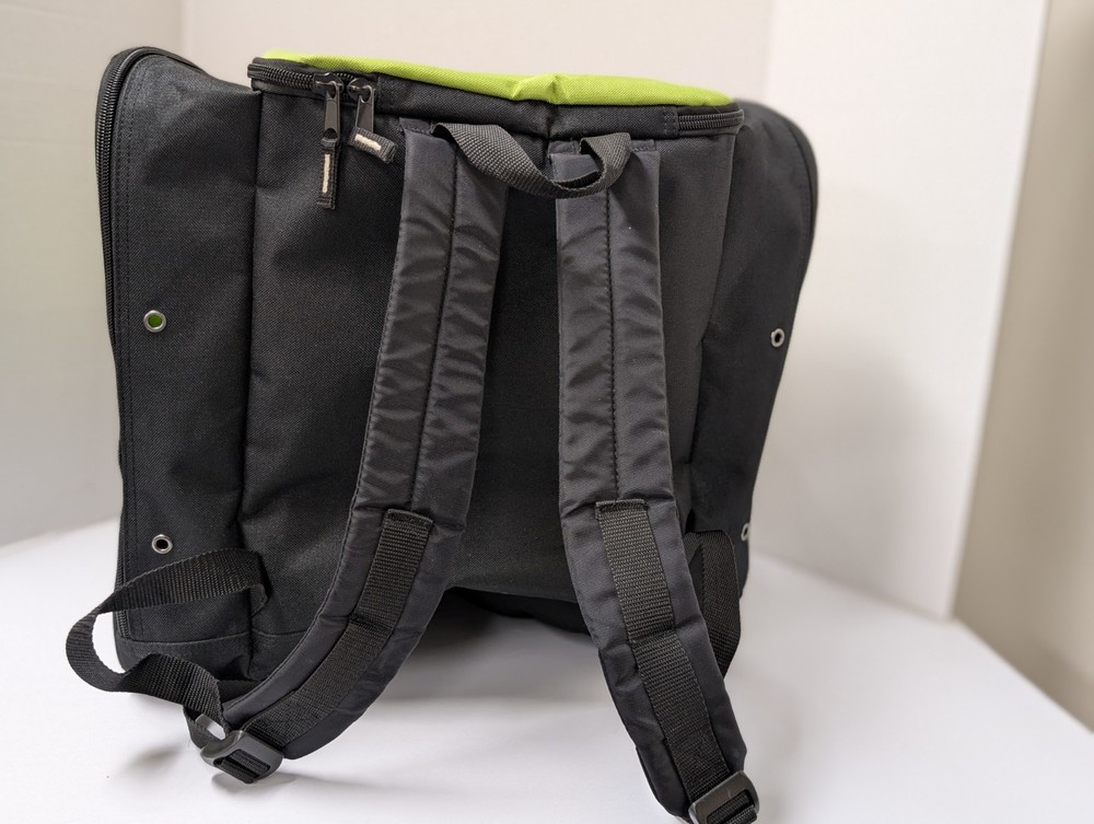 Transpack Ski Boot Bag Snowboard Backpack Black Lime Green Vented Divided