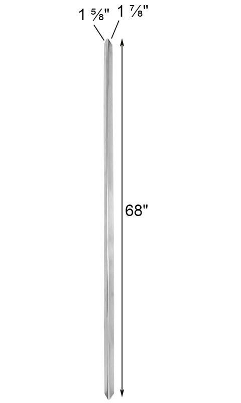 S&K Replacement B Section for 15' Triangular Poles, 68"L