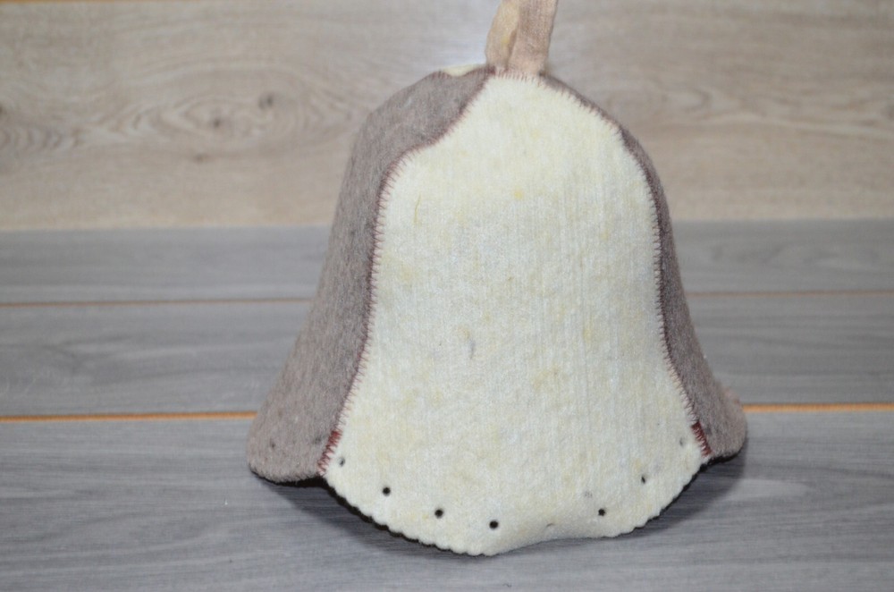 Sauna hat earflaps Ukrainian Sheep's Wool felt Banya Cap Шапка для лазні сауни