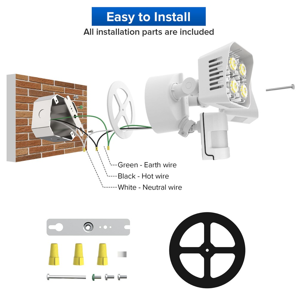 SANSI 3400LM LED Motion Sensor Security Light 30W Outdoor Floodlight Wall Lamp
