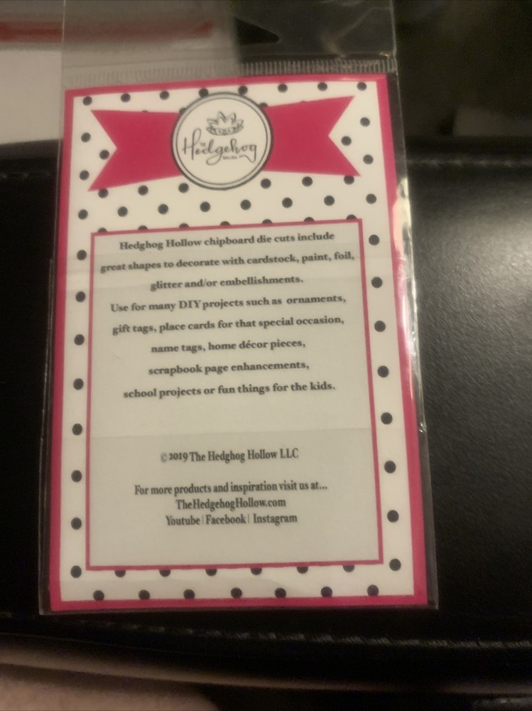 Hedgehog Hollow Chipboard Die Cut NEW