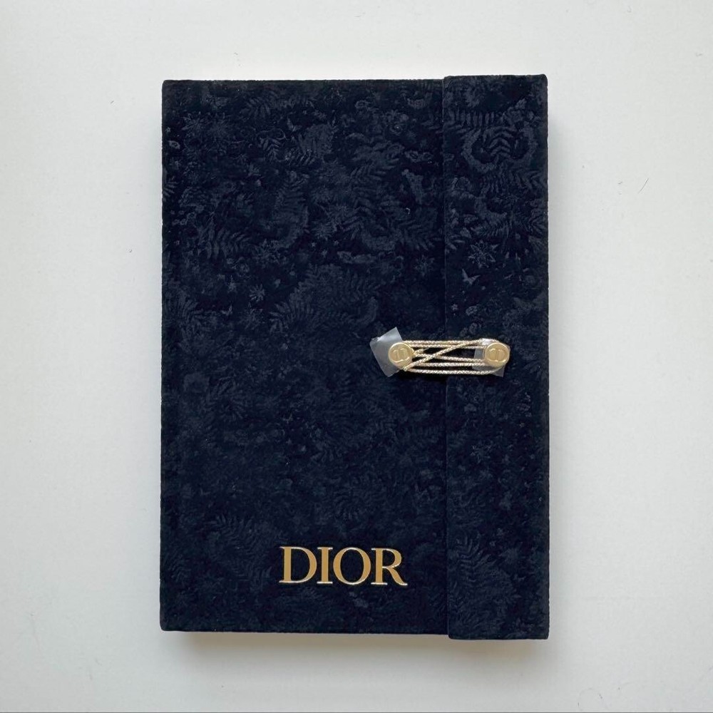 Christian Dior note notebook Navy Velvet cover