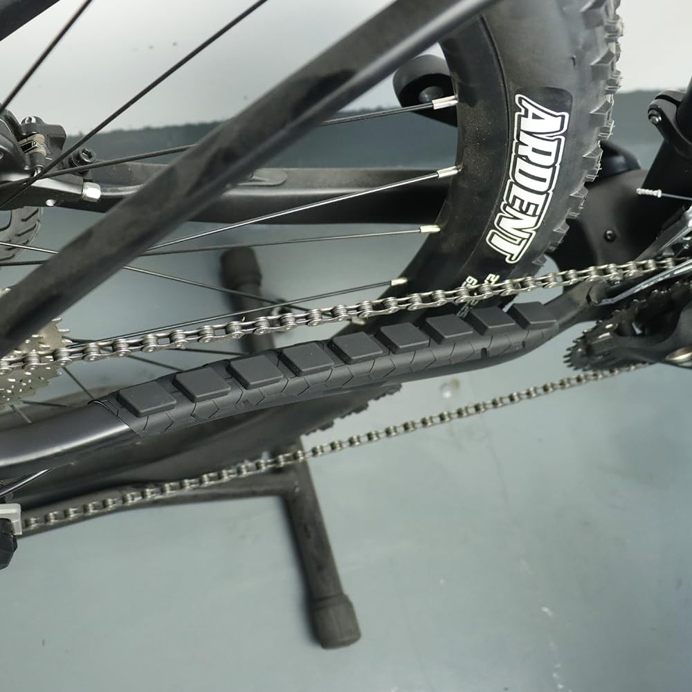 FOMTOR Bike Chain Cuard 2 Pcs Chainstay Protector Frame Flat, Black