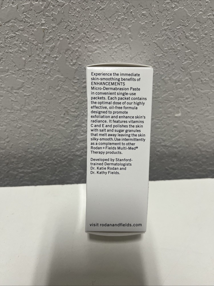 Rodan + Fields Enhancements Micro-Dermabrasion Paste 10 Packets New In Box