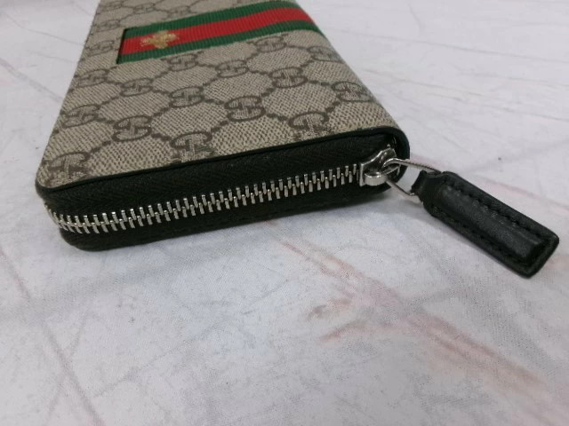 Gucci GG Beige Leather Long Wallet
