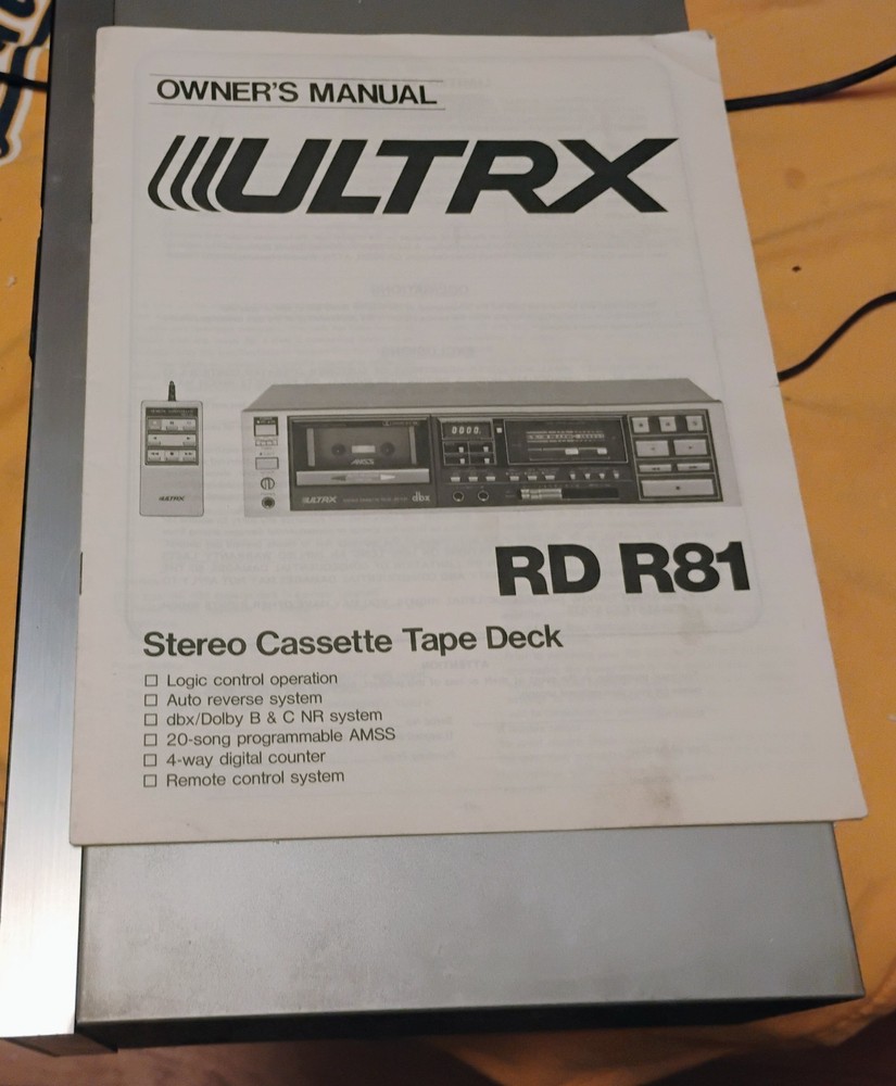 Sanyo Ultrx RD R81 Stereo Cassette Deck
